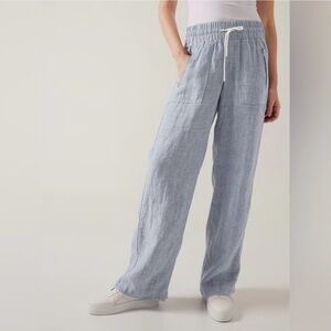 Athleta Cabo Linen Wide Leg Pant